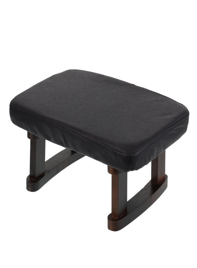 AIHSUMC Walnut Prayer Kneeler with Thick Attached Cushion, Wooden Prayer Bench with Removable Washable Fabric Cover, Sturdy Kneeling Stool for Home Prayer and Meditation - Image 1