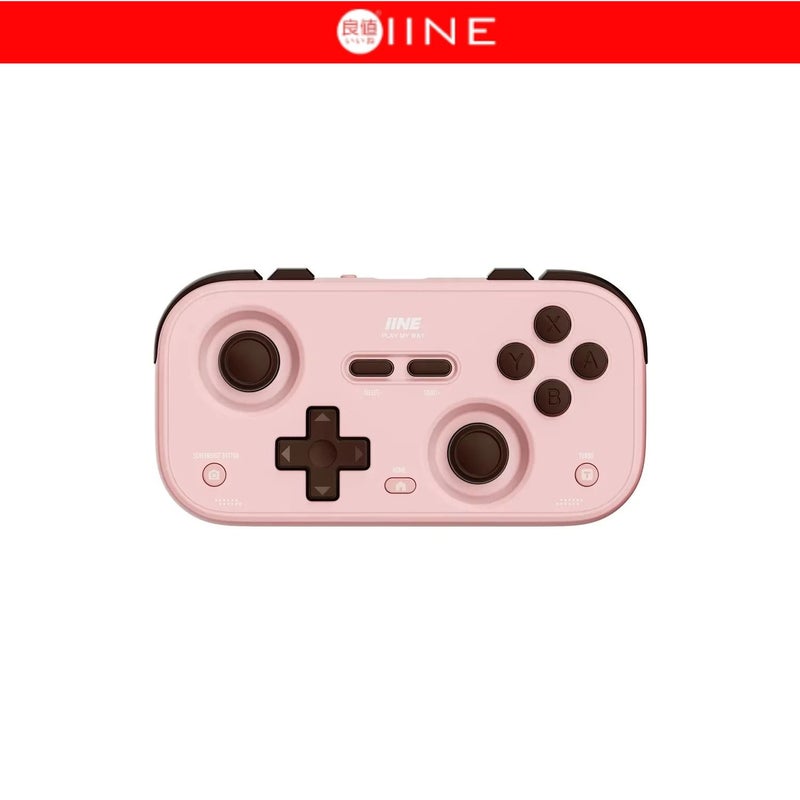 Iine Pocket Retro Game Controller for Nintendo Switch 2/1, Steam Deck and PC, Handheld Gamepad, Pink - Image 1
