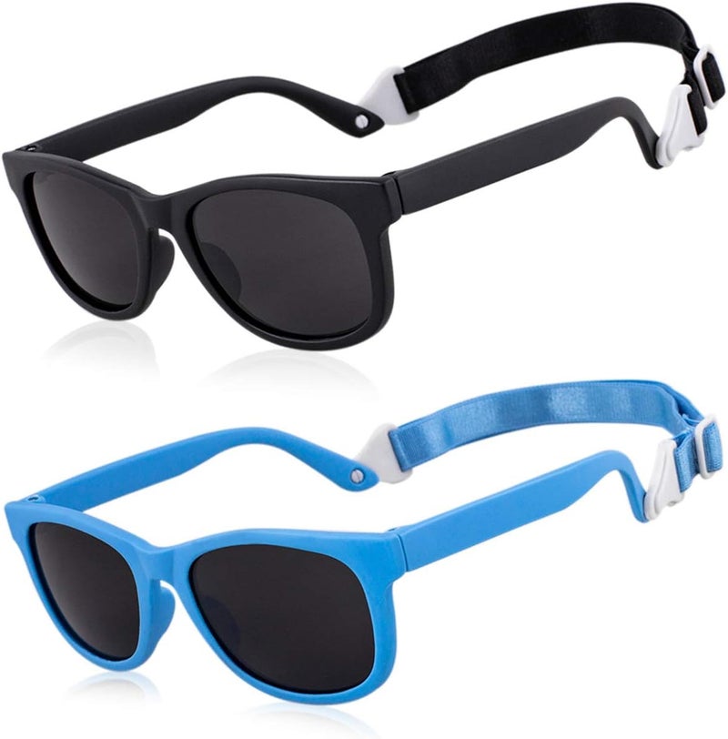 MAXJULI Baby Infant Sunglasses Safe, Soft, With Adjustable Strap 0-24 Months BPA Free 7002 - Image 1