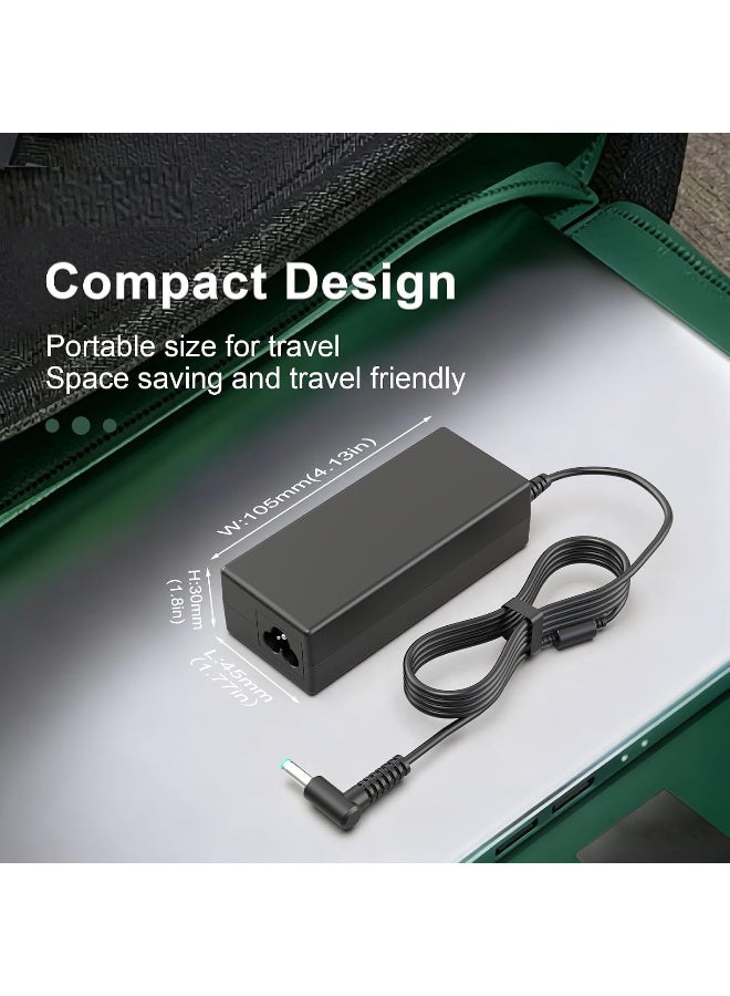 Zexen 65W Laptop Charger Blue Tip Compatible with HP 65W Laptop Charger,19.5V 3.33A Output ,4.5×3.0mm Blue Tip,Compatible with HP EliteBook, ProBook,Pavilion Series - Image 2