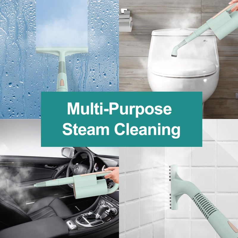 Newbealer Steam Mop & Detachable Handheld Cleaner, 250ml 1200W Powerful Floor Steamer, 3 Adjustable Levels for Carpet Laminate Hardwood Grout, Carpet Glider, 11 Multi-purpose Accessories & 2 Pads - Image 5