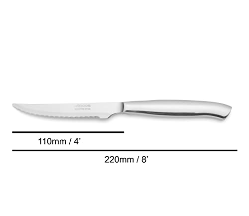 Arcos 4 Inch Steak Knife Set of 4. Pocket Knife Pack with Pearl Edge for Cutting and Fillet Meat. Monoblock Stainless Steel Blade and Handle. Series Mesa - Image 2