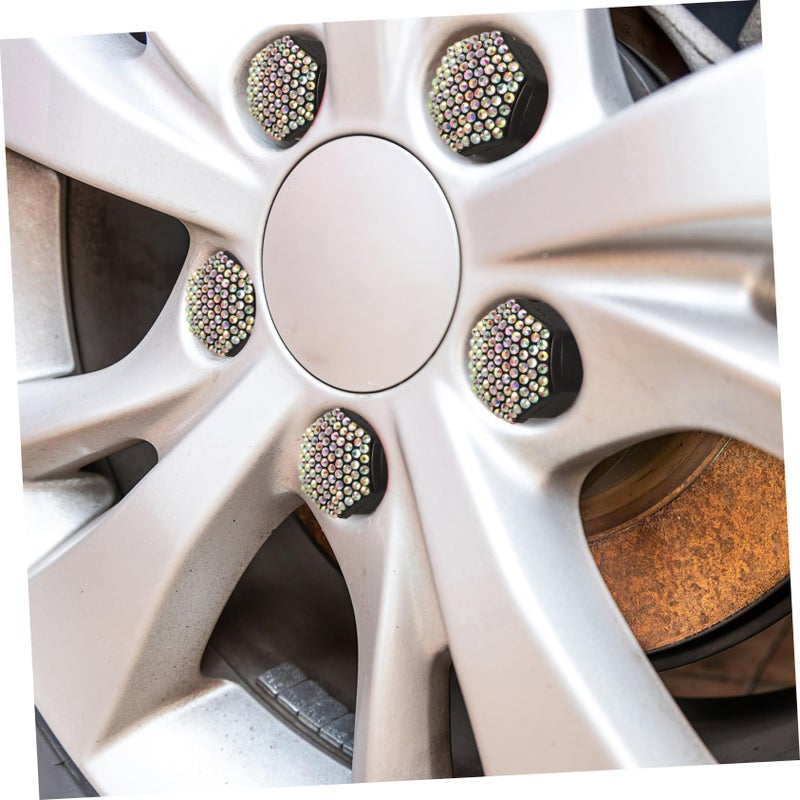 20PCS Rhinestone Wheel Nut Covers Chrome Tire Bolt Caps For Car Hub Protection - Image 5