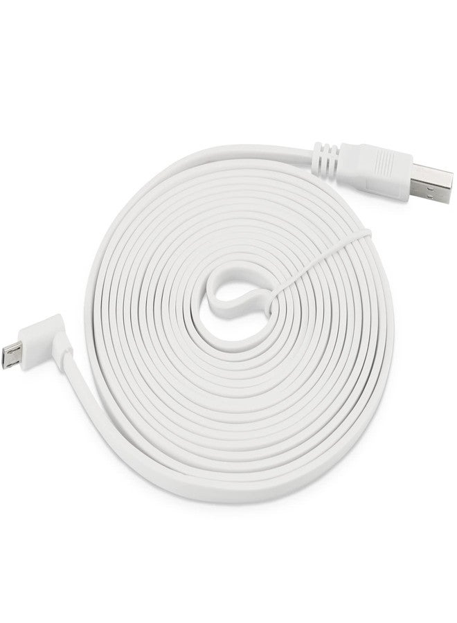 LEFXMOPHY for WYZE Cam Pan V3 Power Cord 90 Degree L-Shape Connector Micro USB Right Angle Extension Charging Cable, 10ft Long White Extender - Image 4
