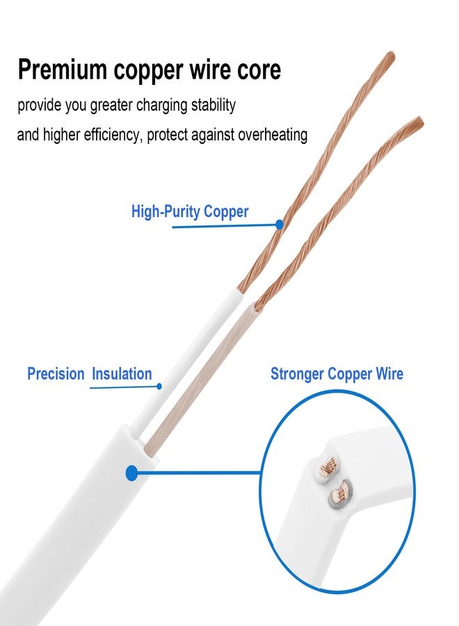 LEFXMOPHY for WYZE Cam Pan V3 Power Cord 90 Degree L-Shape Connector Micro USB Right Angle Extension Charging Cable, 10ft Long White Extender - Image 3