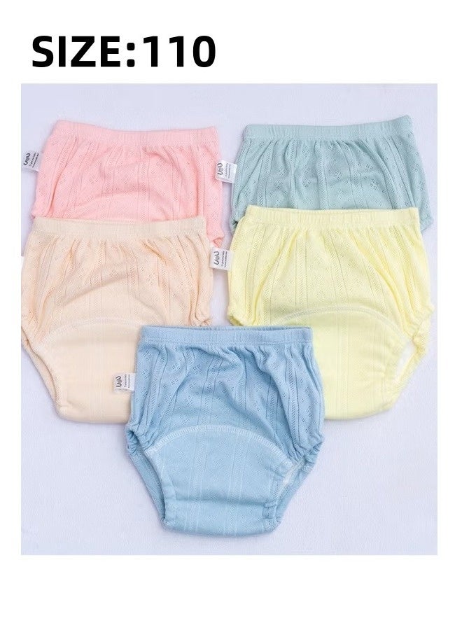 5 Pieces Breathable Potty Training Underwear 6 Layers Breathable Cotton Absorbent Trainer Pants for Toddler Baby Boys Girls Waterproof - Image 1