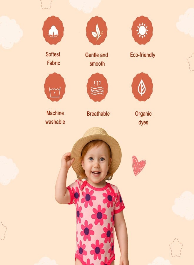 LUAY بدلة أطفال لؤي للجنسين | ناعمة ولطيفة على البشرة | رومبرز بطبعات متنوعة مثالية للمواليد والرضع | عبوة من 5 (0-3 أشهر) - Image 2