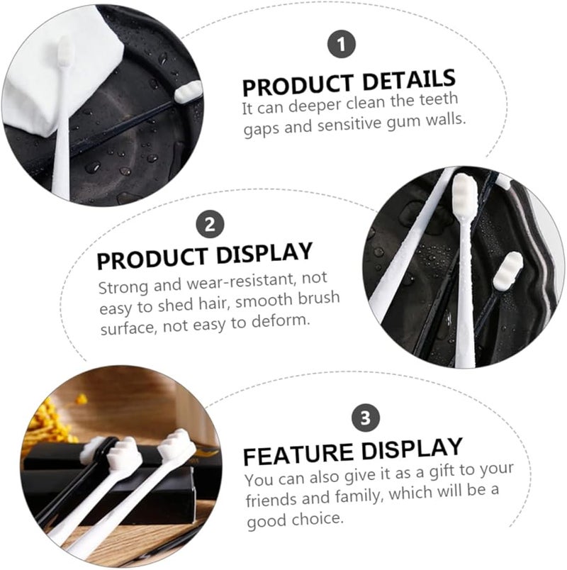 6 قطع فرشاة أسنان ميكرو نانو للثة الحساسة، شعيرات ناعمة جدًا، عناية لطيفة للحوامل - Image 5