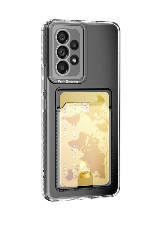 HY Protective Cover for Samsung Galaxy A54 5G Wallet Case with Credit Card Case Clear  - Image 1
