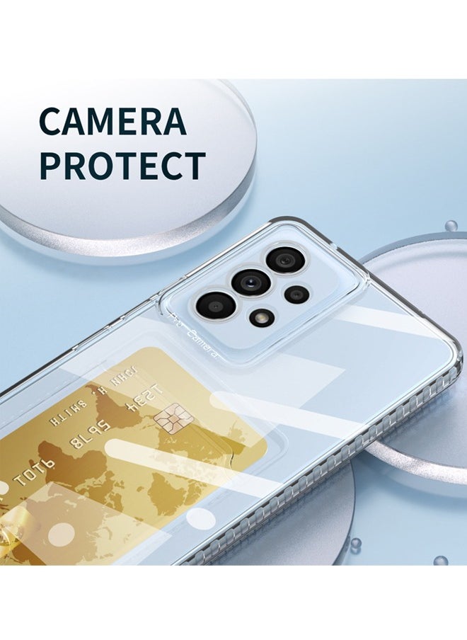 HY Protective Cover for Samsung Galaxy A54 5G Wallet Case with Credit Card Case Clear  - Image 3
