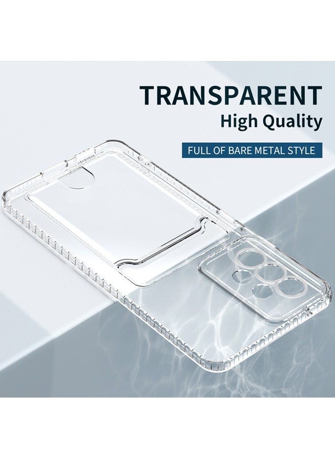 HY Protective Cover for Samsung Galaxy A54 5G Wallet Case with Credit Card Case Clear  - Image 2