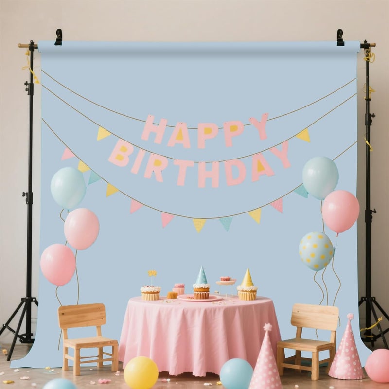 LYLYCTY Dusty Blue Photo Backdrop for Photoshoot Photography Background Studio Blue Aura Backdrop Streaming Video Shooting 10x10FT - Image 2