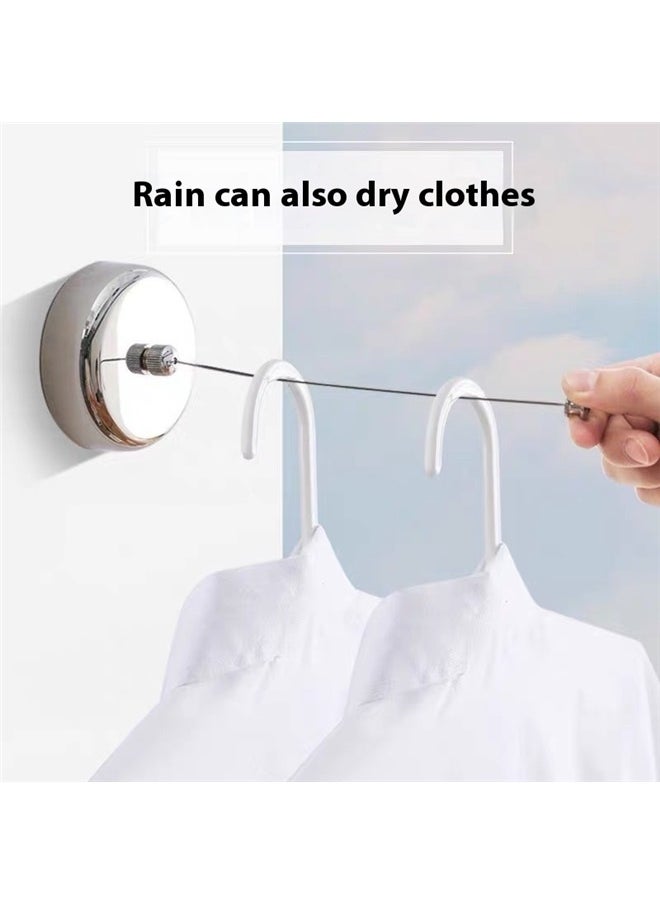 yongsheng Retractable Clothesline Silver ,Clothes Line Dryer with Heavy Duty Adjustable Rope String for Hanging Drying Bathroom, Laundry, Hotel, Indoor & Outdoor  - Image 2
