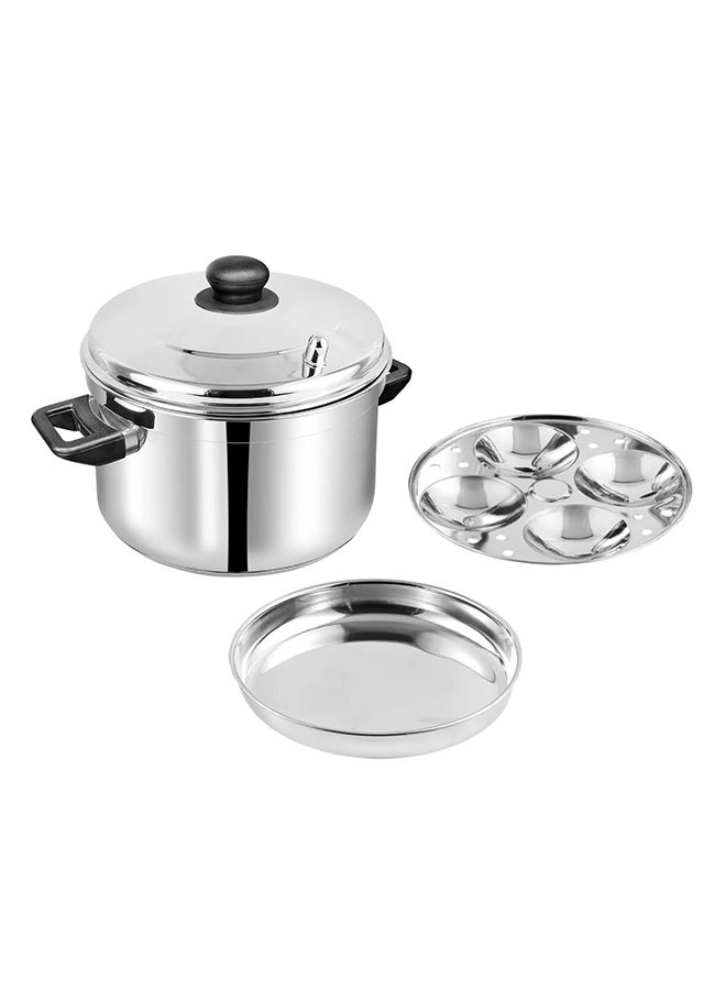 VINOD وعاء فينود كبير متعدد الاستخدامات من الفولاذ المقاوم للصدأ - ٤ أيدلي / ٤ دhokla حامل، فيك003، طباخ أيدلي، صانع أيدلي، بخار أيدلي - Image 2