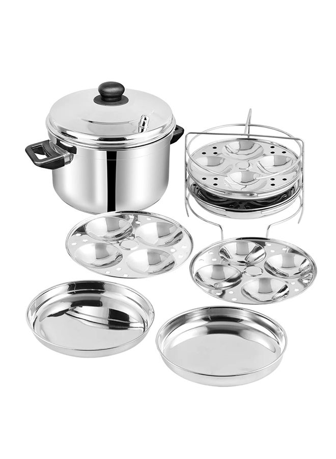 VINOD وعاء فينود كبير متعدد الاستخدامات من الفولاذ المقاوم للصدأ - ٤ أيدلي / ٤ دhokla حامل، فيك003، طباخ أيدلي، صانع أيدلي، بخار أيدلي - Image 1