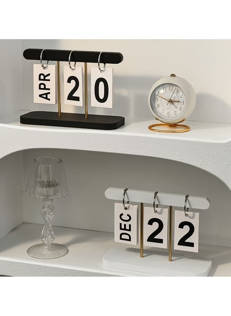 Nordic Minimalist Flip Calendar - Modern Desk Decor for Home & Office | Creative Tabletop Display with Date Function | Living Room, Dining & Coffee Table Accent Piece - Image 5