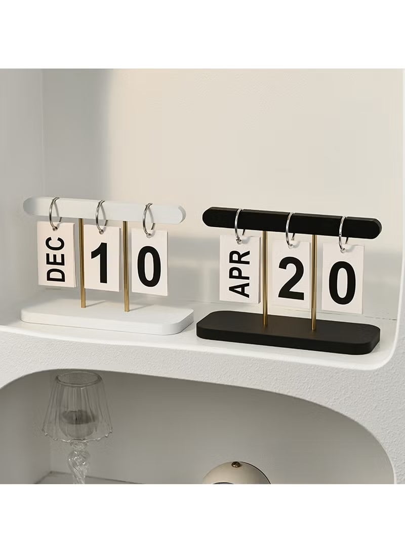 Nordic Minimalist Flip Calendar - Modern Desk Decor for Home & Office | Creative Tabletop Display with Date Function | Living Room, Dining & Coffee Table Accent Piece - Image 3