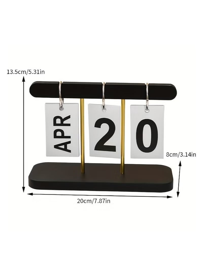 Nordic Minimalist Flip Calendar - Modern Desk Decor for Home & Office | Creative Tabletop Display with Date Function | Living Room, Dining & Coffee Table Accent Piece - Image 2