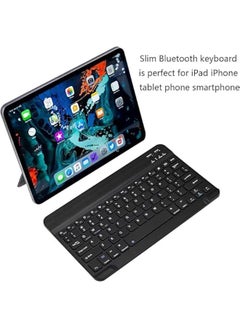 MOXO UltraSlim Bluetooth Keyboard Portable Mini Wireless Keyboard with Wireless Mouse  for  iPad iPh Samsung Tablet Ph Smartph iOS   (10 inch Black)  - Image 3