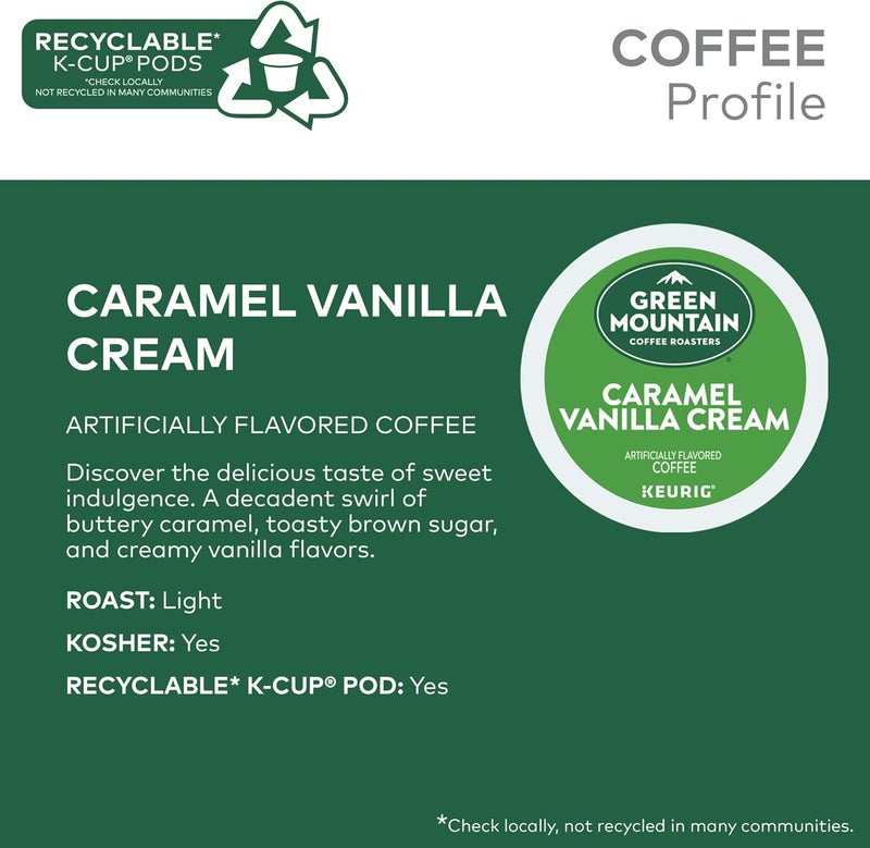 Green Mountain Coffee Roasters أكواب كيب كراميل فانيليا كريمة من جرين ماونتن - Image 4