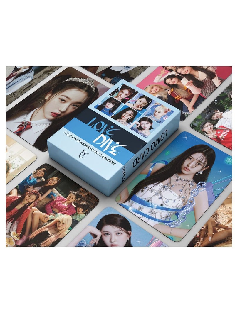 SKYLO 55-Piece IVE Love Dive Lomo Card Postcard - Image 1