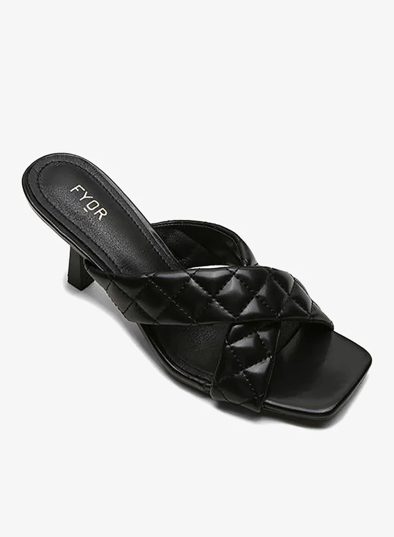 FYOR Quilted Cross-Strap Mule CMJ 06