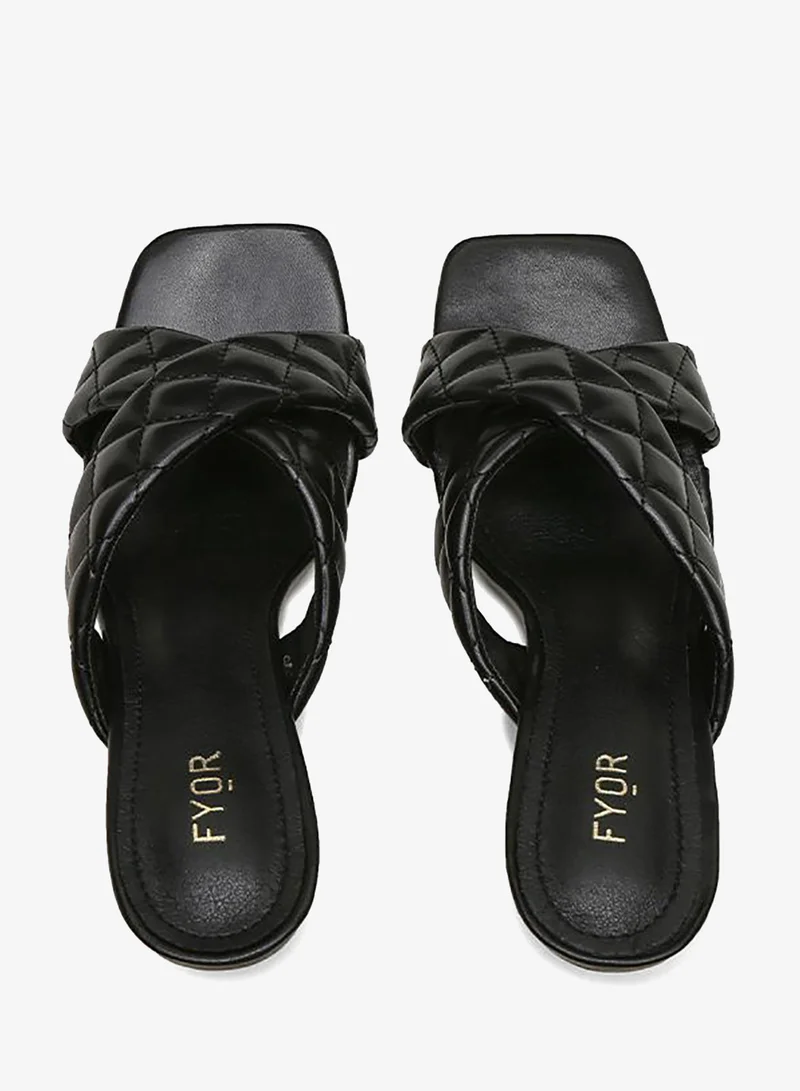 Fyor  Quilted Cross-Strap Mule CMJ 06 for Women | Best Price UAE
