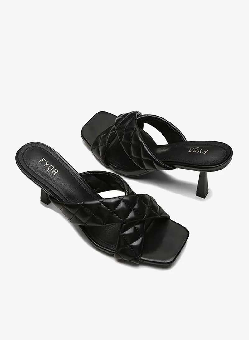 Fyor  Quilted Cross-Strap Mule CMJ 06 for Women | Best Price UAE