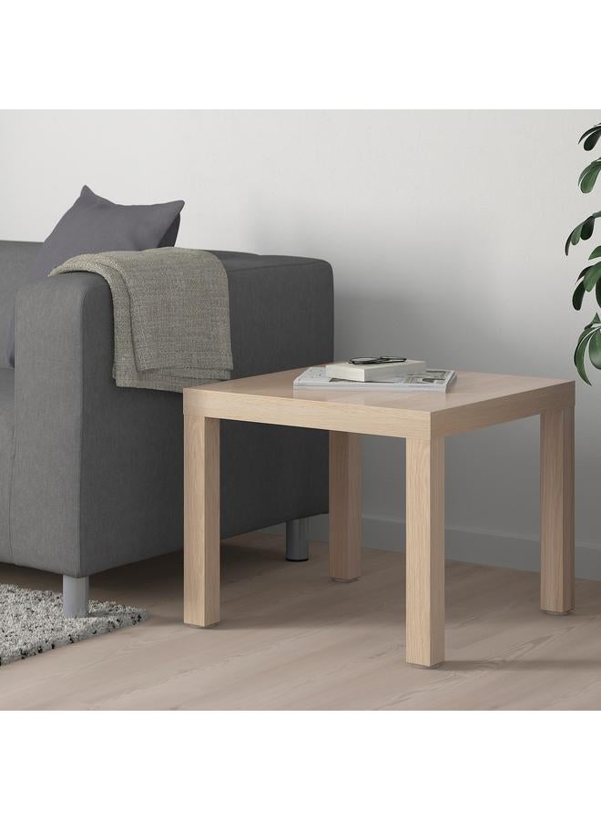 Zaboon Side table, white stained oak effect, 55x55 cm - Image 3