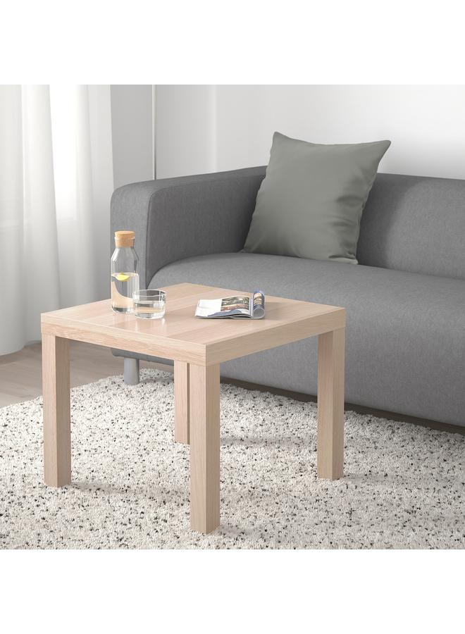 Zaboon Side table, white stained oak effect, 55x55 cm - Image 2