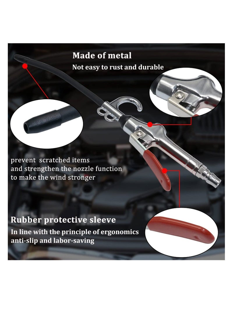Generic Air Blow Gun with 7.5 Metre Recoil Hose, PU Spring Tube Dust Gun Set, Truck Dust Air Blow Gun Kit, Long Air Hose Coil Air Seat Blow Gun Kit, Air Duster Blow Gun Dust Cleaner with Long Nozzle  - Image 3