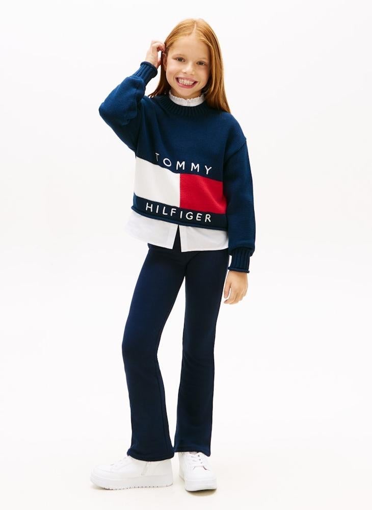 TOMMY HILFIGER kids tommy foil flare legging - Image 4