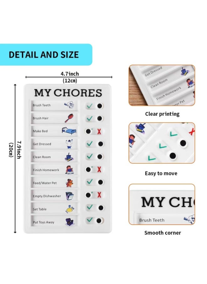 Reusable Chore Chart for Kids and Adults – Daily To-Do List Board with Slider Buttons, DIY Task Cards, Habit Tracker & Routine Planner for Home, School, Office, RV Travel