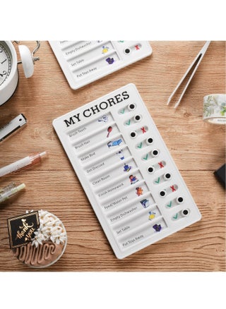 Reusable Chore Chart for Kids and Adults – Daily To-Do List Board with Slider Buttons, DIY Task Cards, Habit Tracker & Routine Planner for Home, School, Office, RV Travel - pzsku/Z876C4FFE334A6AAD7E64Z/45/1750398282/65ce5b1f-7b0f-4536-8cb2-9fe9a901e050