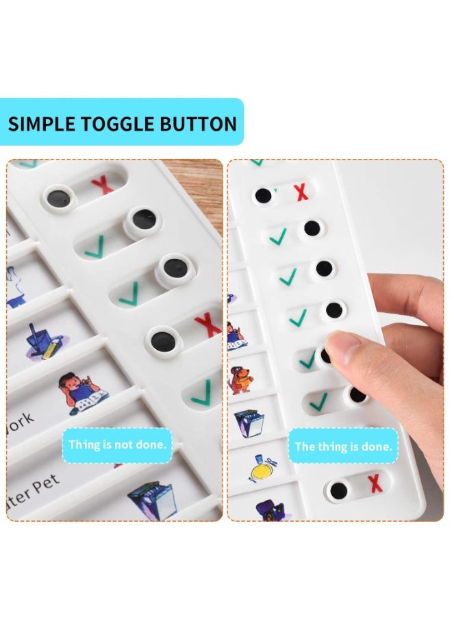 Reusable Chore Chart for Kids and Adults – Daily To-Do List Board with Slider Buttons, DIY Task Cards, Habit Tracker & Routine Planner for Home, School, Office, RV Travel