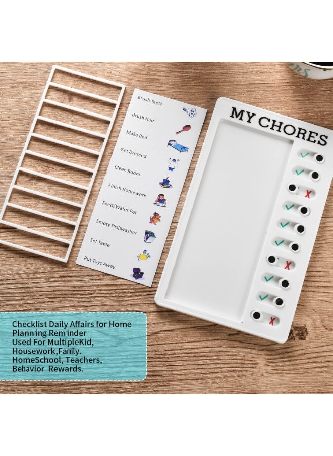 Reusable Chore Chart for Kids and Adults – Daily To-Do List Board with Slider Buttons, DIY Task Cards, Habit Tracker & Routine Planner for Home, School, Office, RV Travel