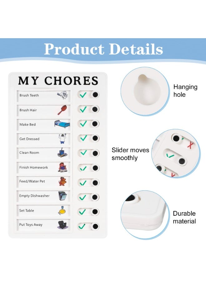 Reusable Chore Chart for Kids and Adults – Daily To-Do List Board with Slider Buttons, DIY Task Cards, Habit Tracker & Routine Planner for Home, School, Office, RV Travel