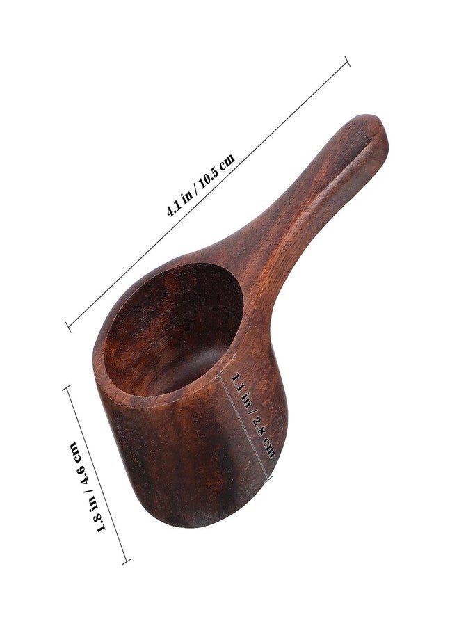 ياردوي مغرفة قهوة خشبية من قطعتين من ياردوي، ملعقة قياس صغيرة لحبوب البن ومسحوق الحليب، مغرفة تقديم للمطبخ، 3.93 × 1.96 × 1.57 بوصة - Image 3