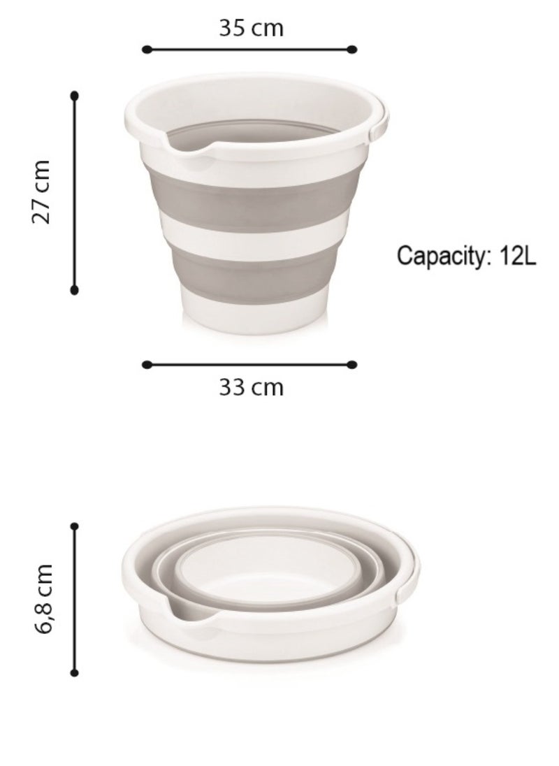 Magic Foldable Water Bucket (33x35x27cm, Capacity 12L) Premium Quality Collapsible Bucket - pzsku/Z876C654096762C9F8B4EZ/45/_/1731452536/66c52ad1-7da6-4ffc-a3a2-e1495df0f6e3