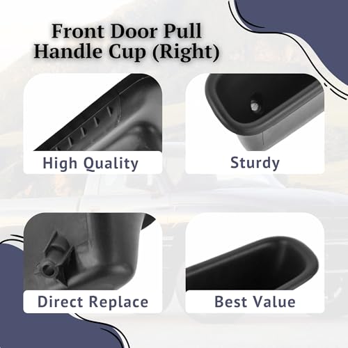 Gztoyu Door Pull Handle Cup Trim Compatible with Dodge Ram 1500 19942001 Ram 2500 3500 19942002 Interior Door Armrest Cover Replacement Left Right 4741405 4741404 4741404Right - Image 5