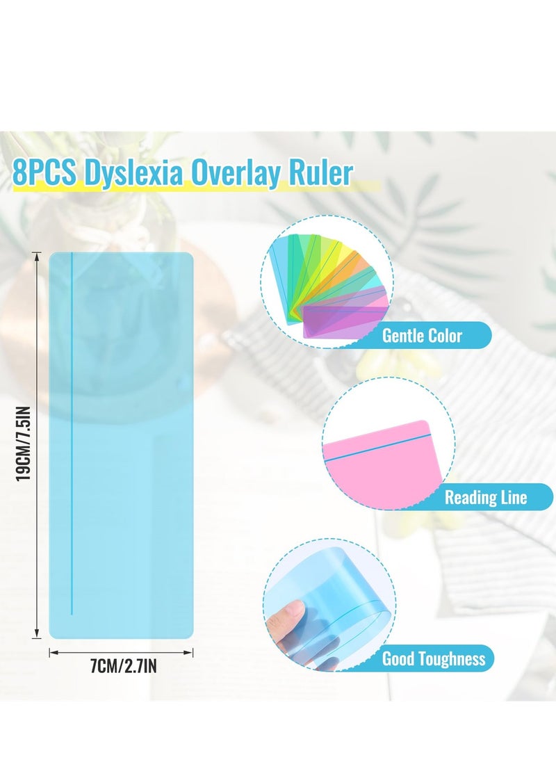 SYOSI Guided Reading Strips, Colored Visual Aids for Children and Adults, Reading Tracking Rulers for Students and Teachers, 8 PCS  - Image 3