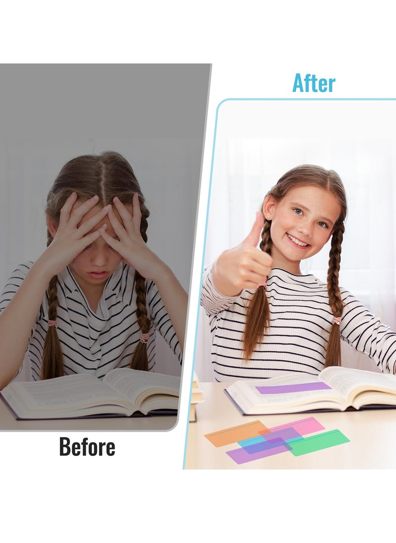 SYOSI Guided Reading Strips, Colored Visual Aids for Children and Adults, Reading Tracking Rulers for Students and Teachers, 8 PCS  - Image 5