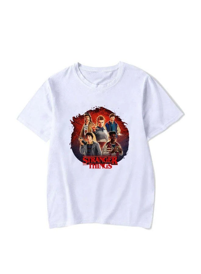 سترانجر ثينكينج تي شيرت Stranger Things المطبوع قصير الأكمام تي شيرت برسومات كلاسيكية رجعية قميص كاجوال ناعم وقابل للتنفس بمقاسات متعددة - Image 1