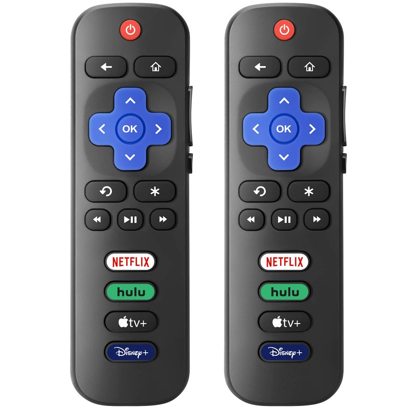 LOUTOC ã€Pack of 2ã€‘ New Replacement for All Roku TV Remote,Compatible for All TCL-ONN-Hisense-Roku TV Remote - Image 1