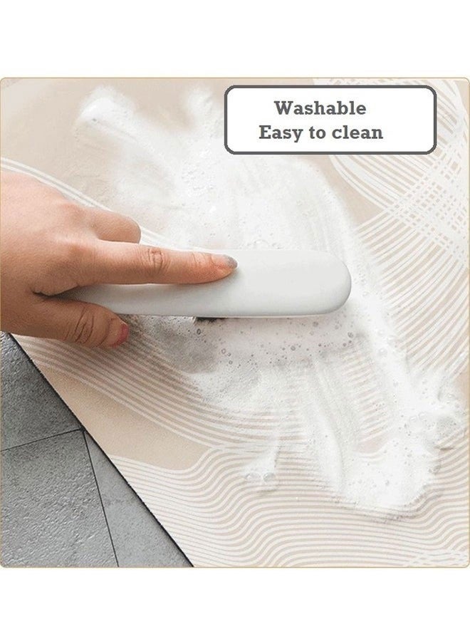 Reelyo Bathroom Mat, Floor Mat, Non Slip Super Absorbent Rug, Stain Resistant Quick Dry Thin Rug, Machine Washable Shower Floor Rugs Bathroom & Kitchen Home Decor Accessories - Image 4