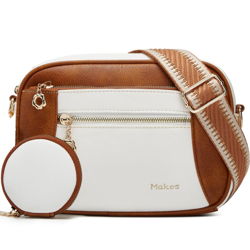 Makes Crossbody Bags for Women Small Purse Trendy Vegan Leather with Adjustable Shoulder Straps 2 Pieces Gift for Mother Wife Mom - Image 1