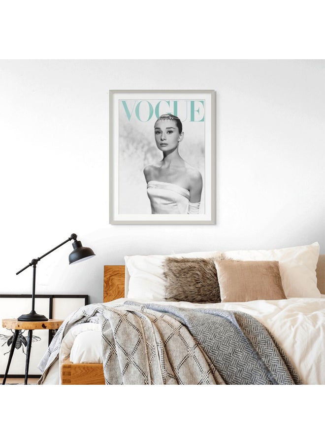 آرت دیکور  ديكور فني مؤطر بطباعة صورة فنية جميلة لأودري هيبورن فن جداري كلاسيكي أنيق ورسوم توضيحية ساحرة عتيقة. الجمال الخالد لغرفة النوم وغرفة المعيشة والفنادق. - Image 2