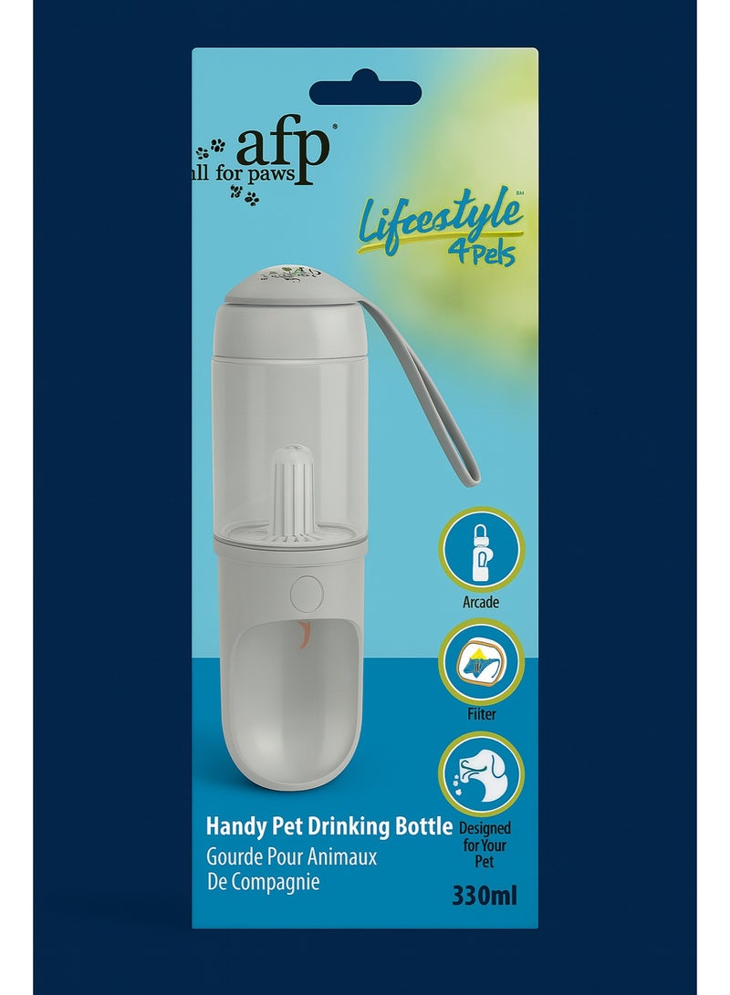 afp - Dog Portable Water Bottle for Hydration Essentials in travelling and dog walks - white color