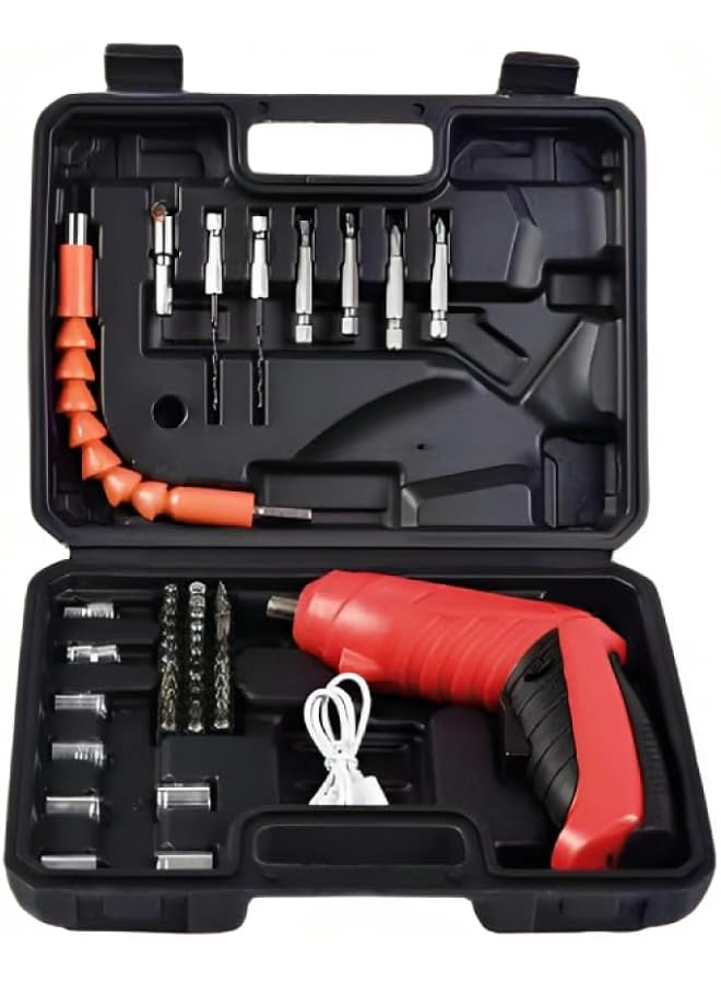 Denx Drill Driver Kit Mini Adjustable Cordless Rechargeable Electric Screwdriver Set For Diy Project Suitable For Home Speed Of 250 Rpm 70 Minutes Working Hours 1300Mah Battery Dx2502 - Image 1