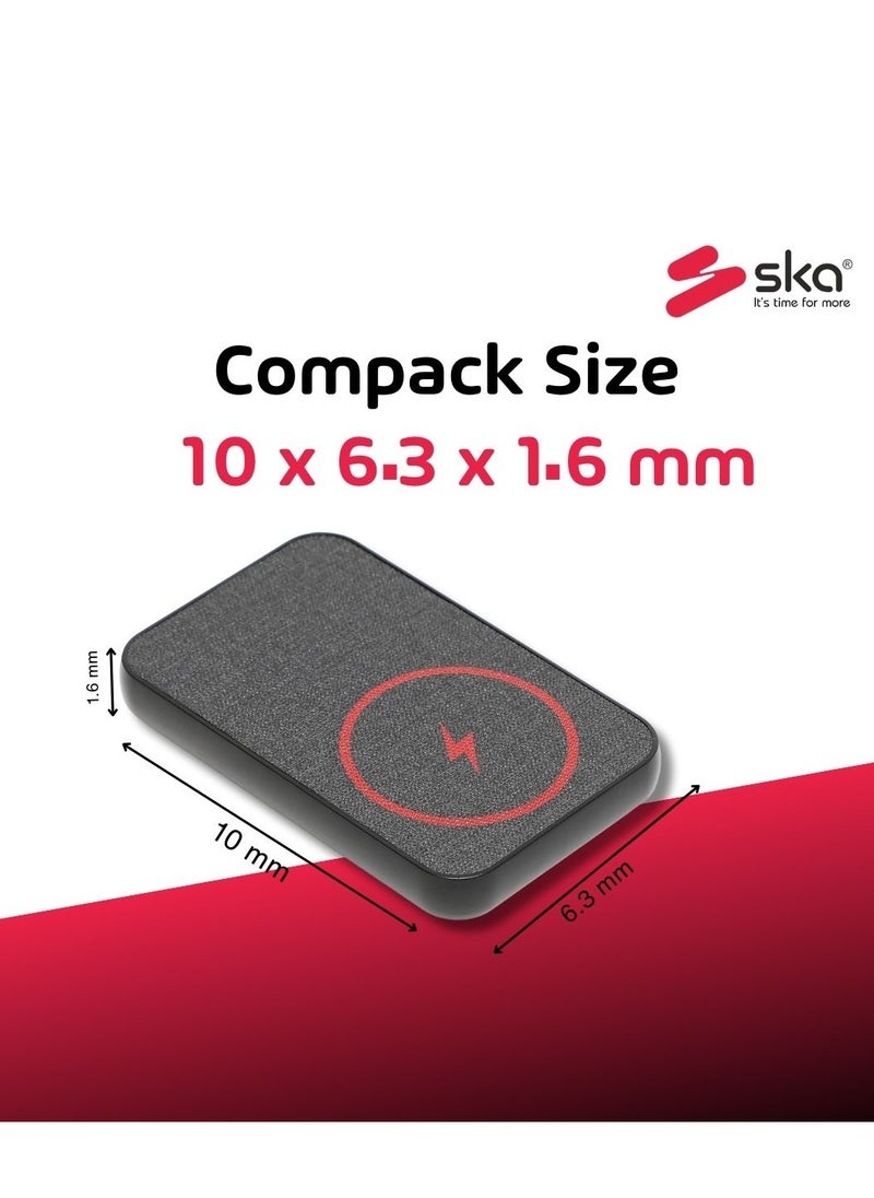 SKA - 5000mAh Power Bank | 15W Magnetic Wireless Charging | USB-C 20W PD & USB-A 22.5W QC 3.0 | Ultra-Sleek Design with Built-In Stand - Image 1
